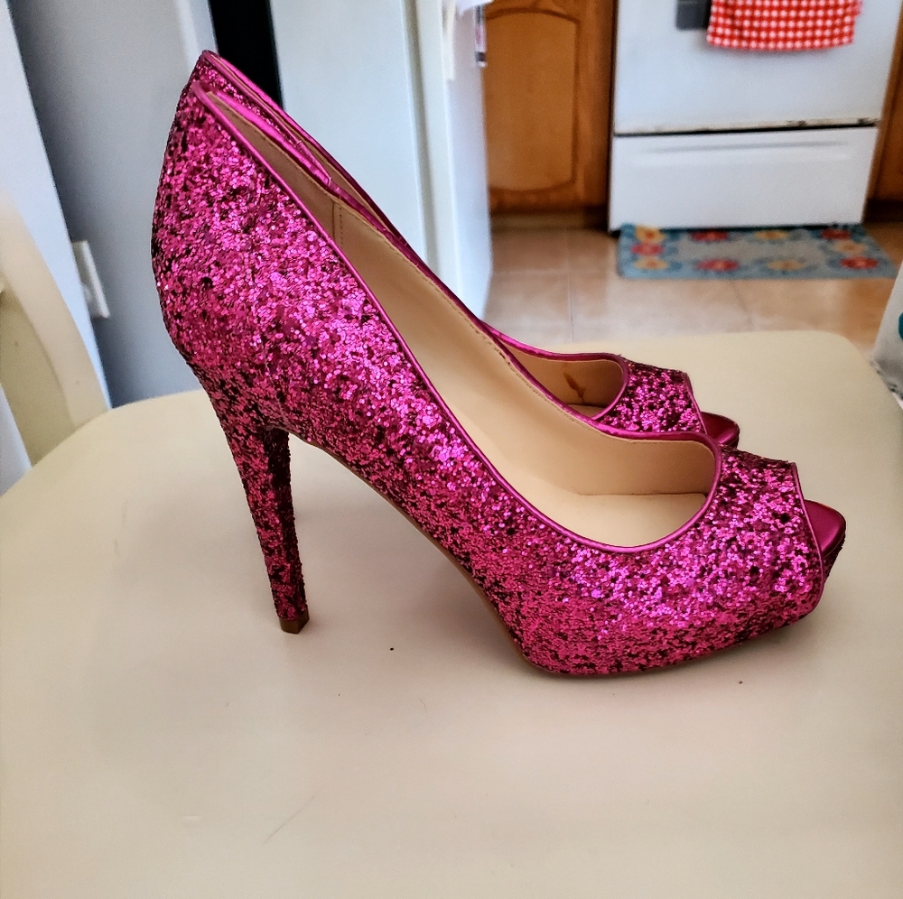 Glittery Pink High Heels